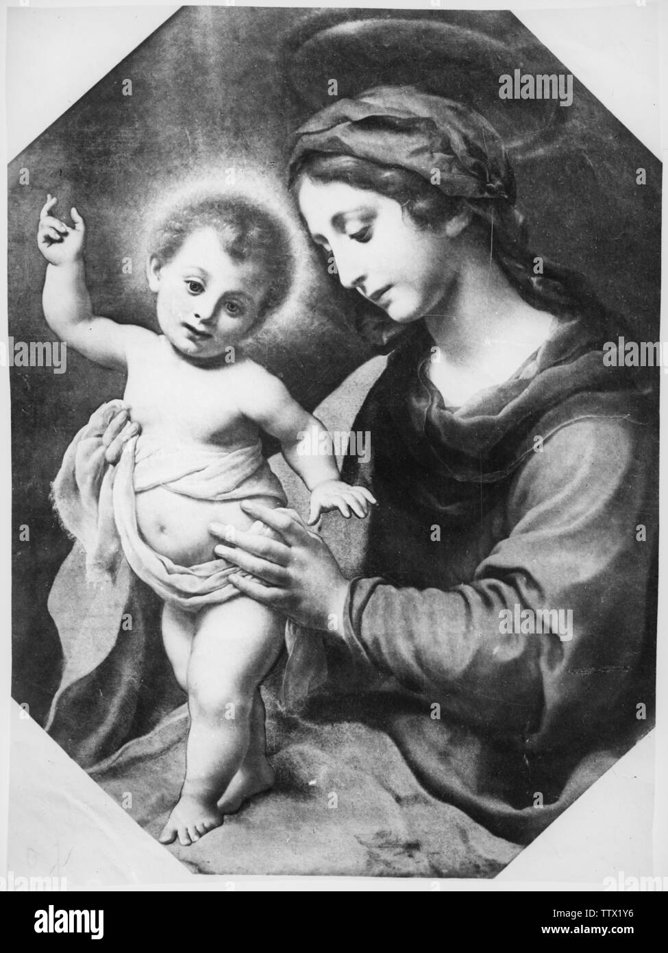 Dolci, Carlo, la Madonna con il bambino, Additional-Rights-Clearance-Info-Not-Available Foto Stock