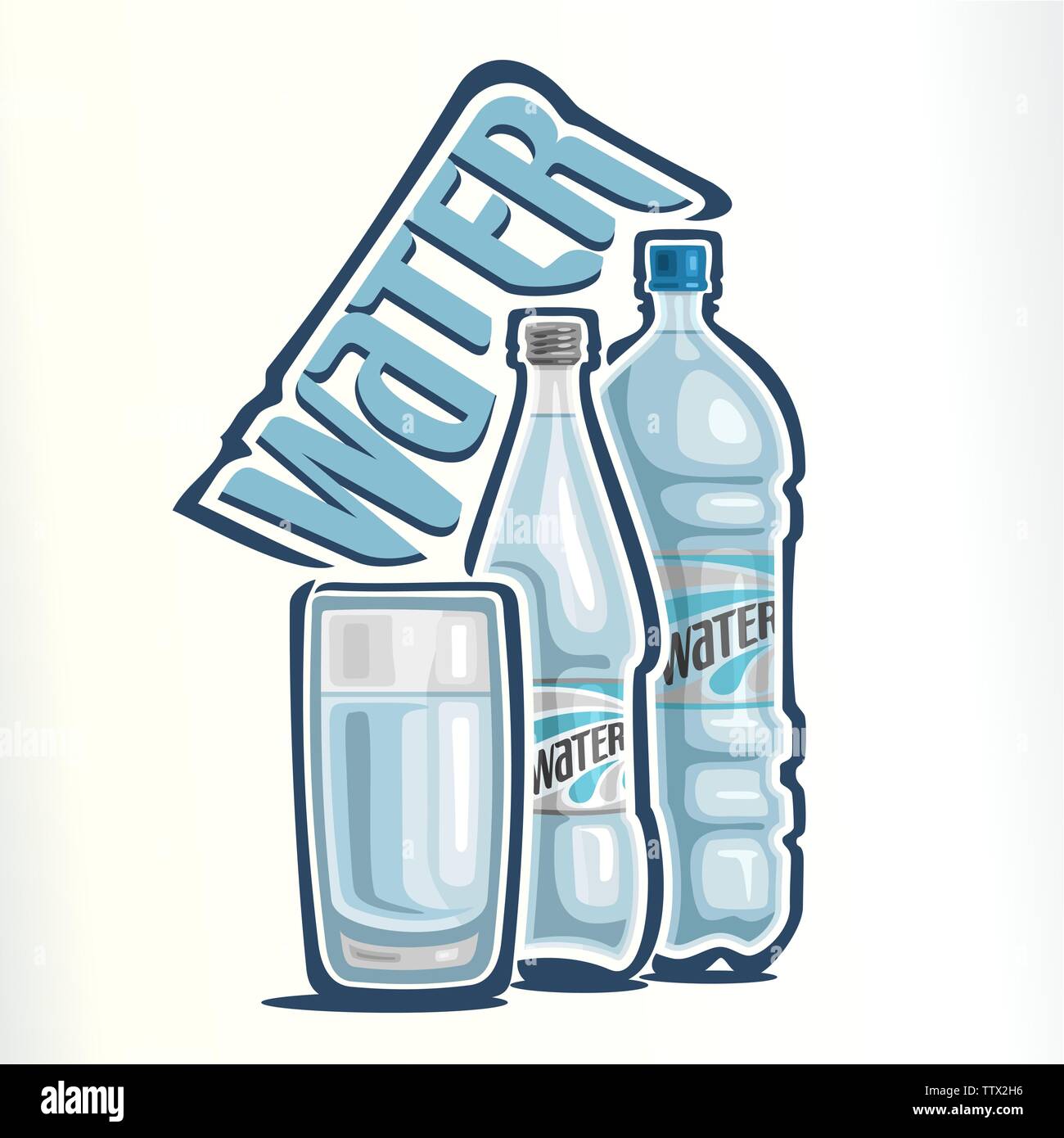 Il logo del vettore per acqua potabile Illustrazione Vettoriale