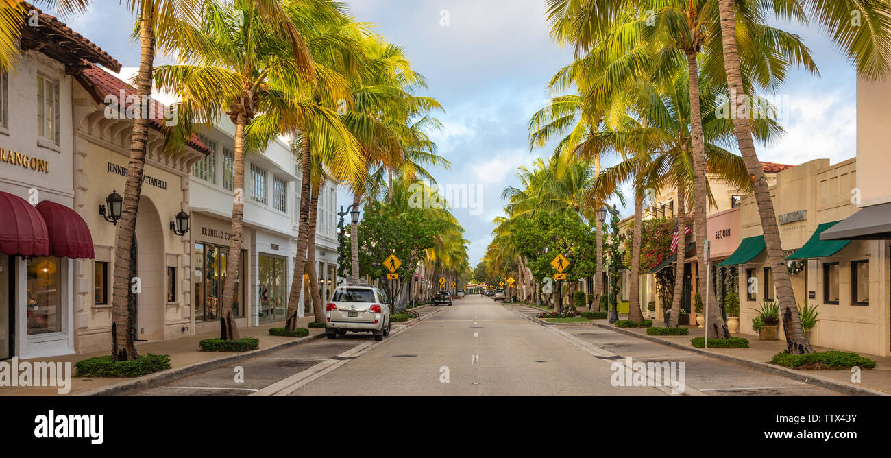 Worth Avenue a Palm Beach, Florida. (USA) Foto Stock