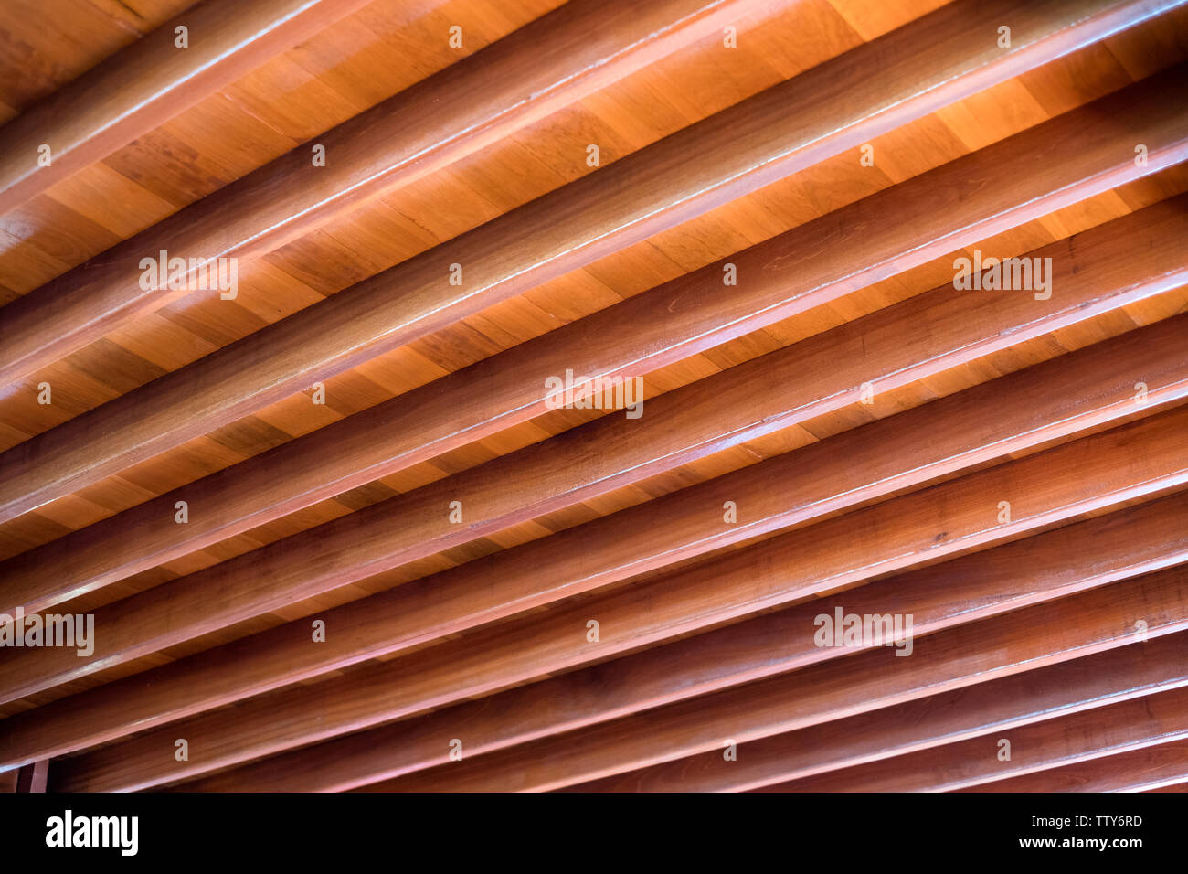 Asse di legno Costruzioni in legno modello sulla casa di copertura Foto Stock