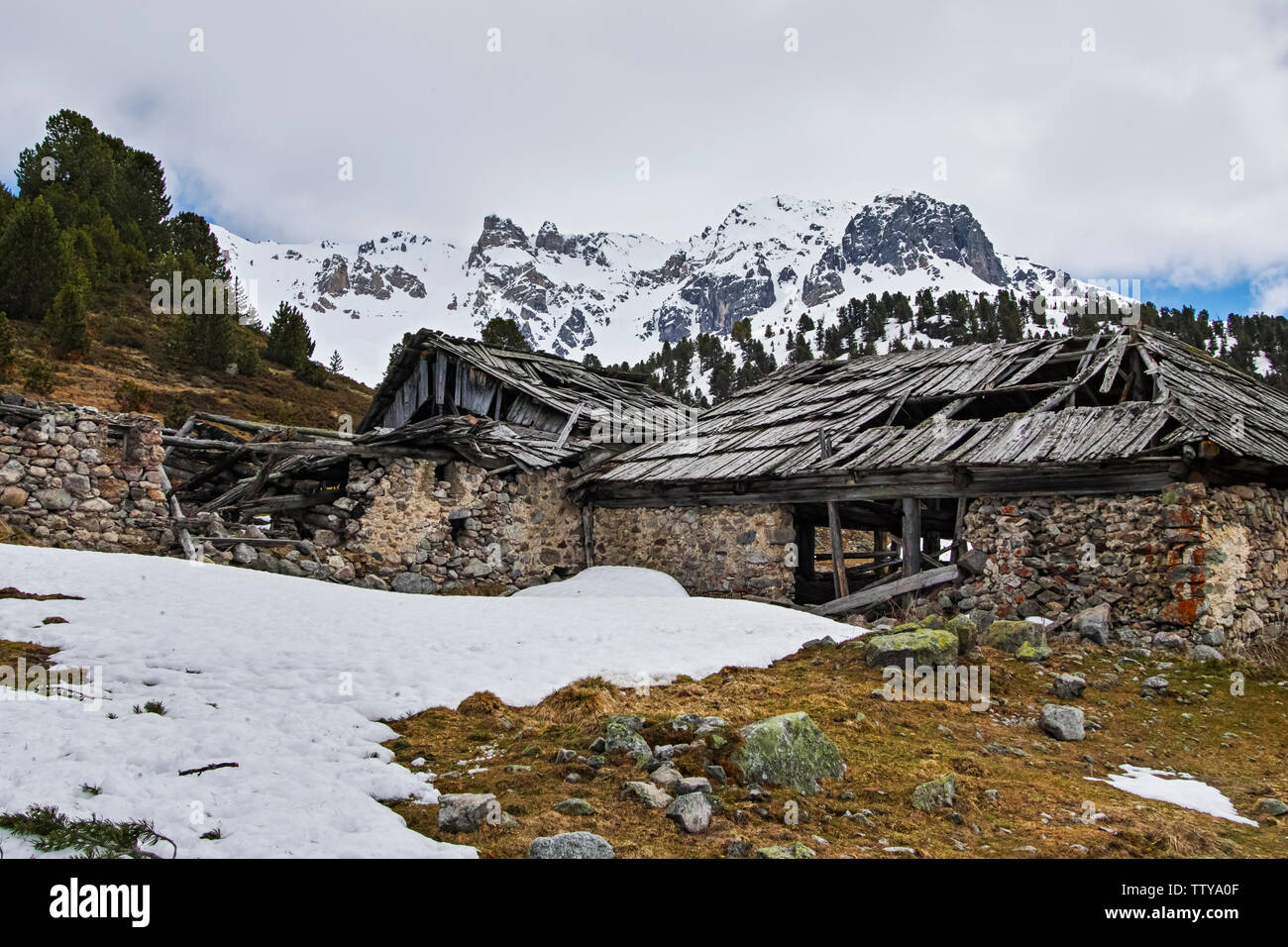 Il paesaggio delle Alpi Foto Stock