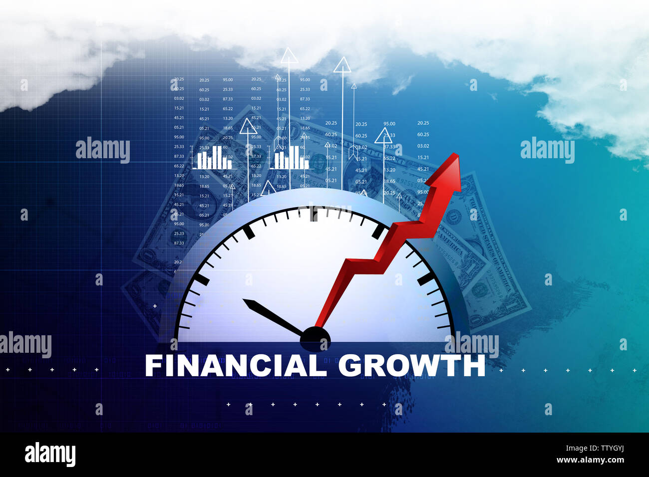 Finanziario relazione annuale di concetto Foto Stock