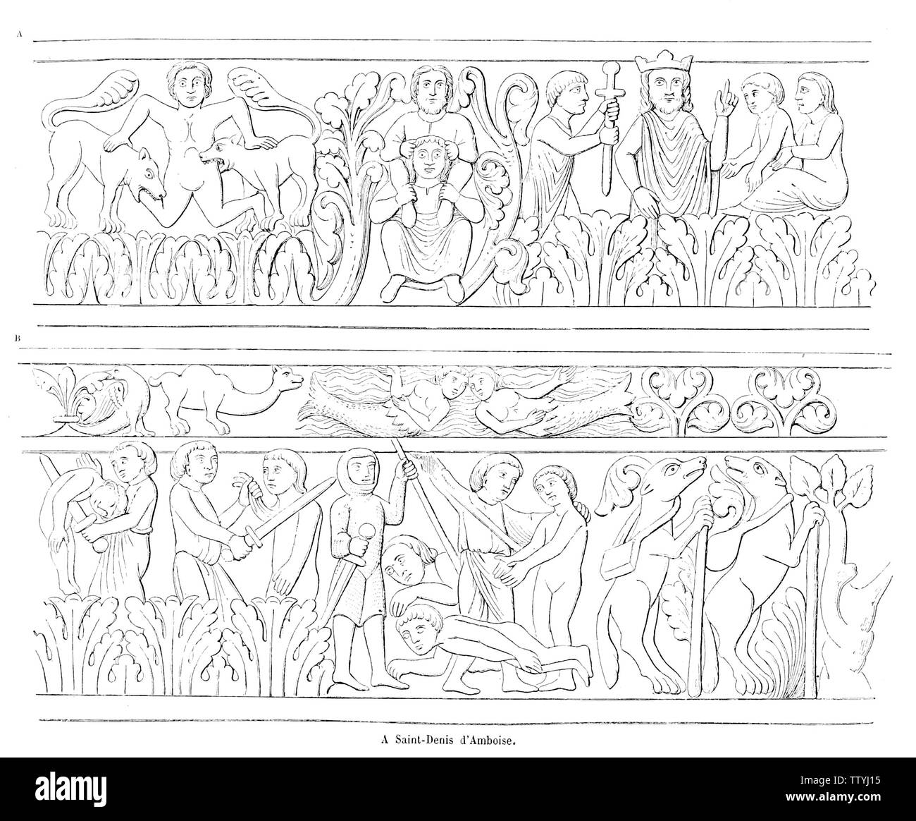 Illustrazione cristiana. La vecchia immagine Foto Stock