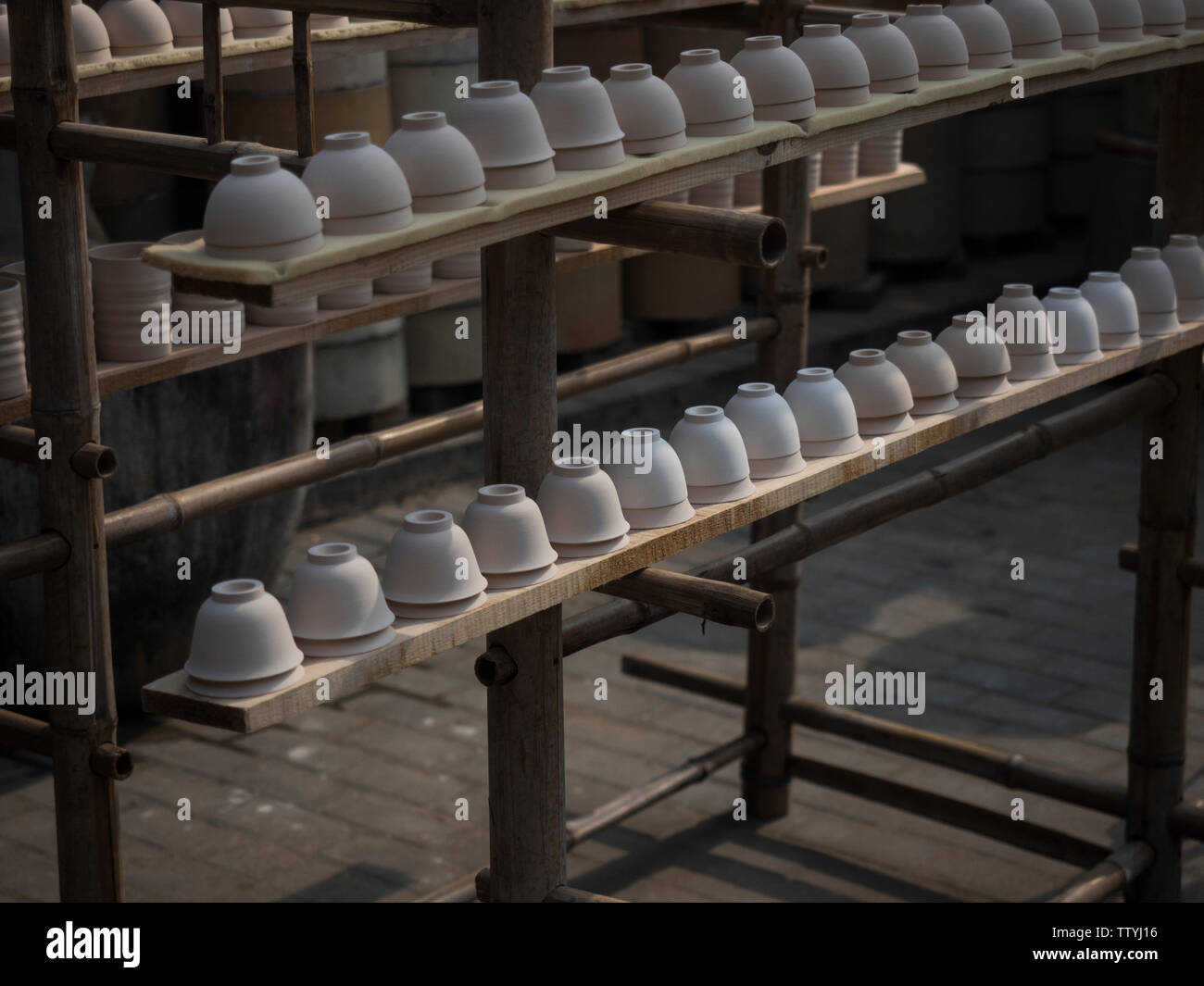 Jingdezhen billetta a secco Foto Stock