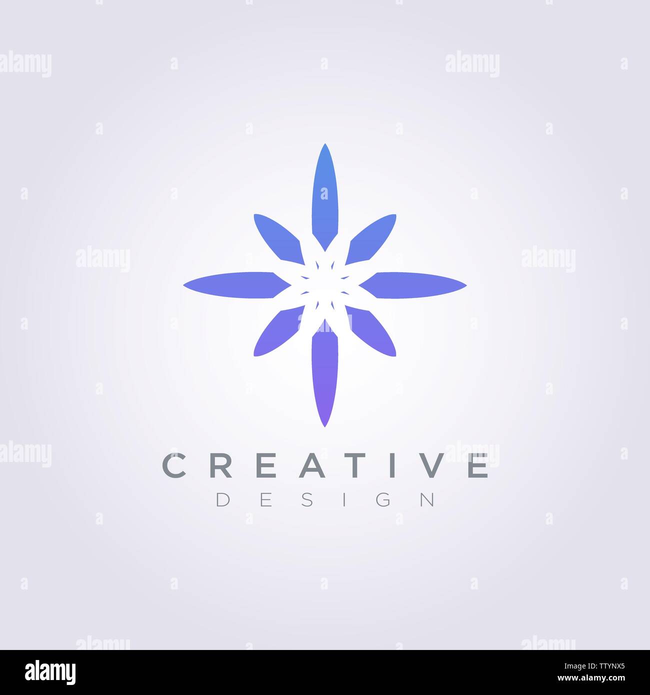 Vector Logo Design Simbolo icona a forma di stella Modern Decorative. Illustrazione Vettoriale