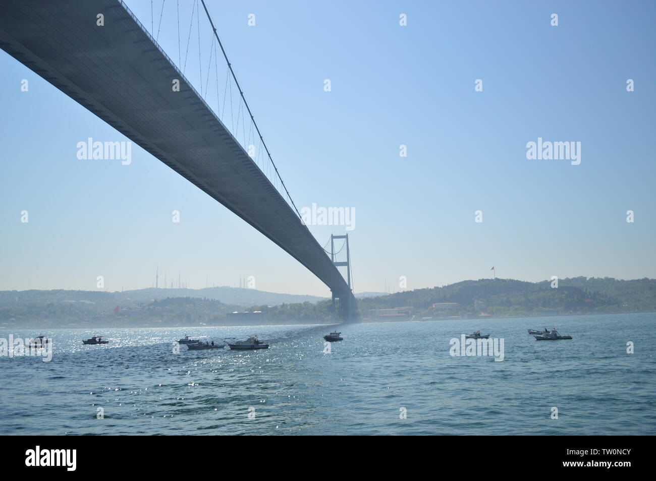 Ponte sul Bosforo a Istanbul Turchia Foto Stock
