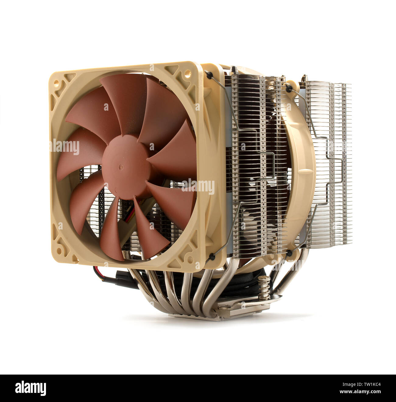 Scambiatore di calore della ventola del computer apparecchiature. Tecnologia design. Foto Stock