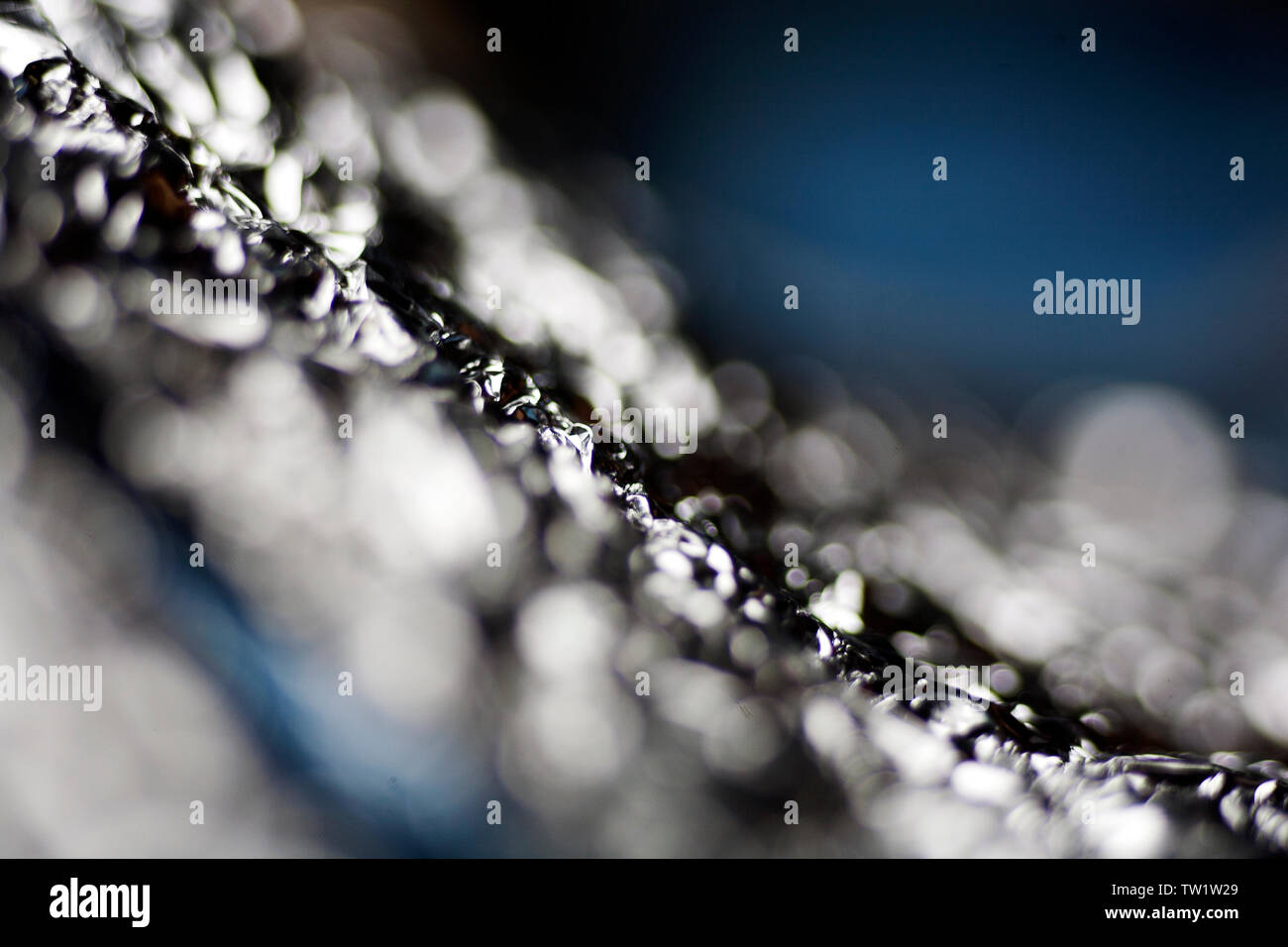 Abstract foglio di alluminio macro sfondo astratto arte in stampe di alta qualità prodotti cinquanta megapixel di stampe Foto Stock