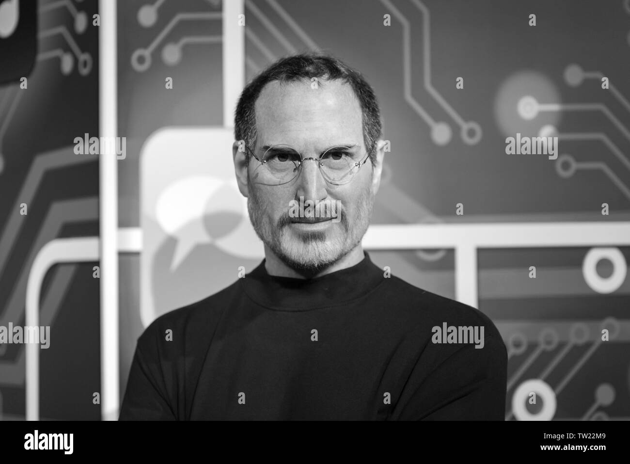 ISTANBUL, Turchia - 16 Marzo 2017: Steve Jobs cera figura al museo delle cere di Madame Tussauds a Istanbul. Foto Stock