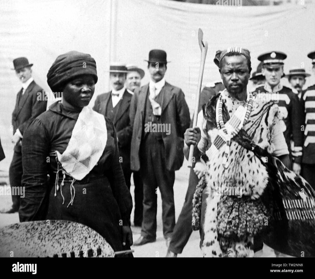 Zulu all'impero britannico mostra, Wembley, Londra nel 1924 Foto Stock