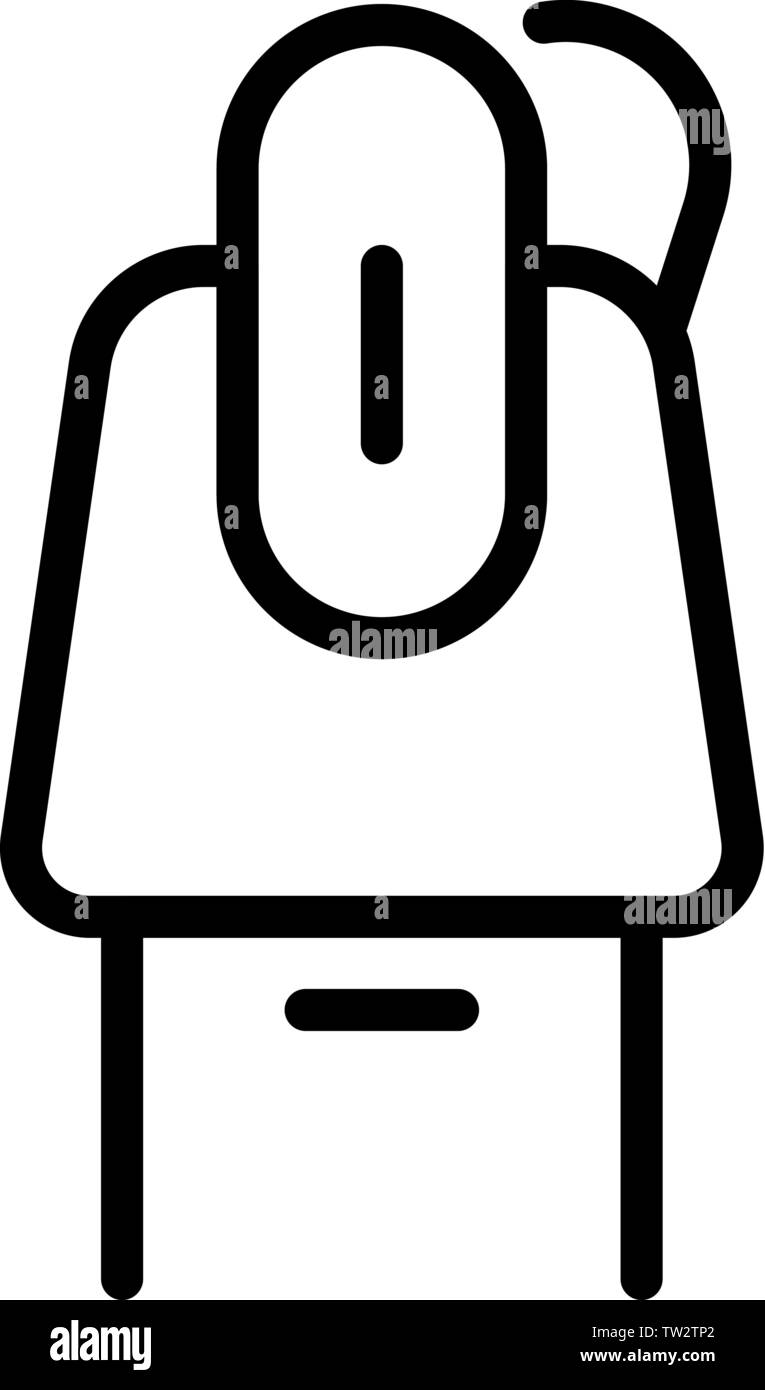 Smalto per unghie essiccatore, l'icona di stile di contorno Illustrazione Vettoriale