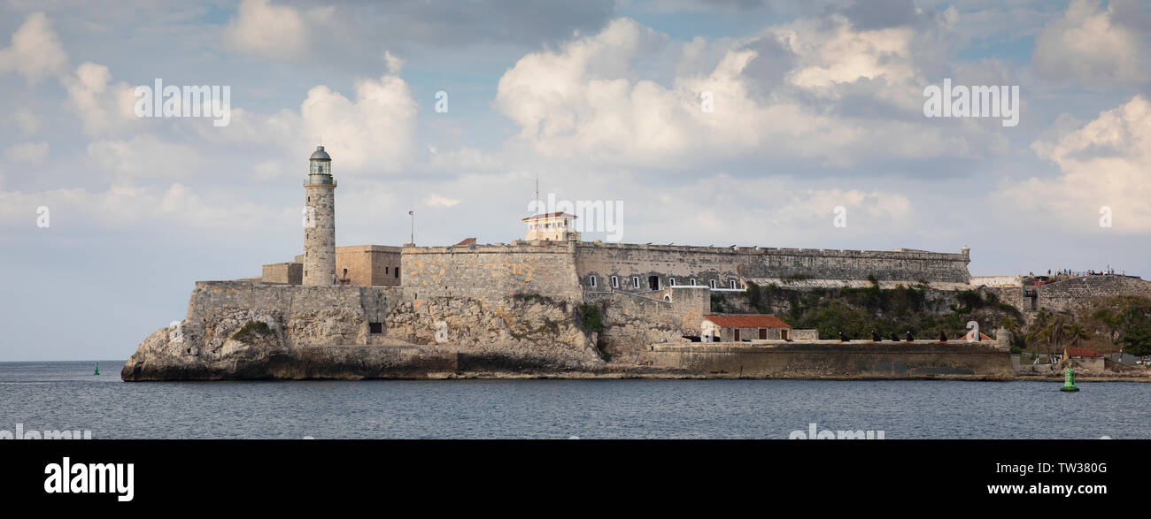 El Morror fortezza in Havana preso dal Malecon. Foto Stock