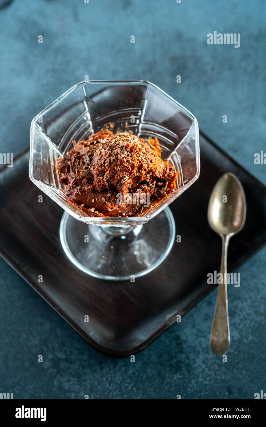 Mousse al cioccolato Foto Stock