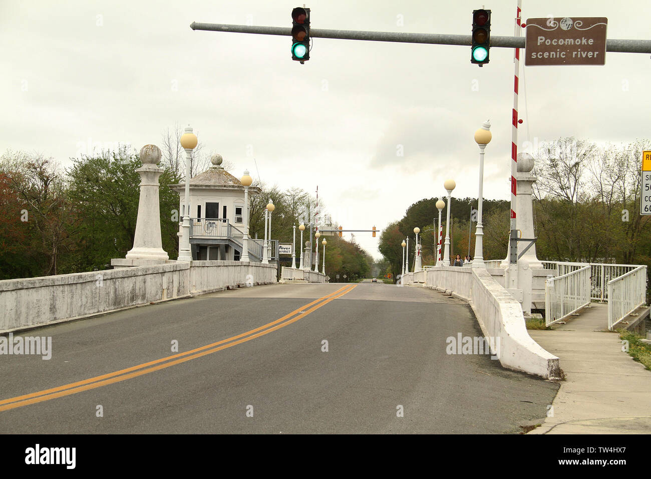 Città Pocomoke ponte levatoio in città Pokomoke, MD, Stati Uniti d'America Foto Stock
