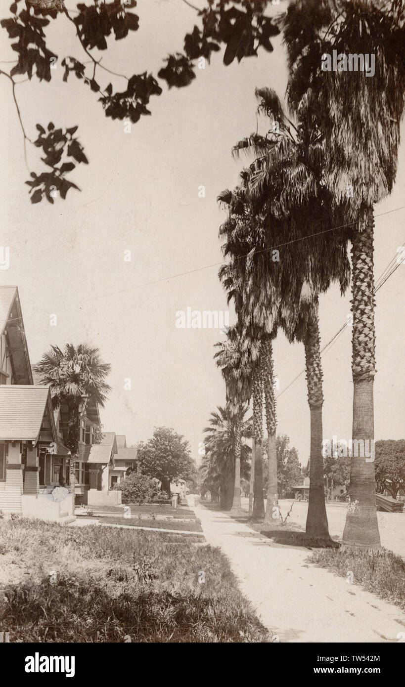 Quinta Strada, San Jose California, vecchia cartolina. Foto Stock