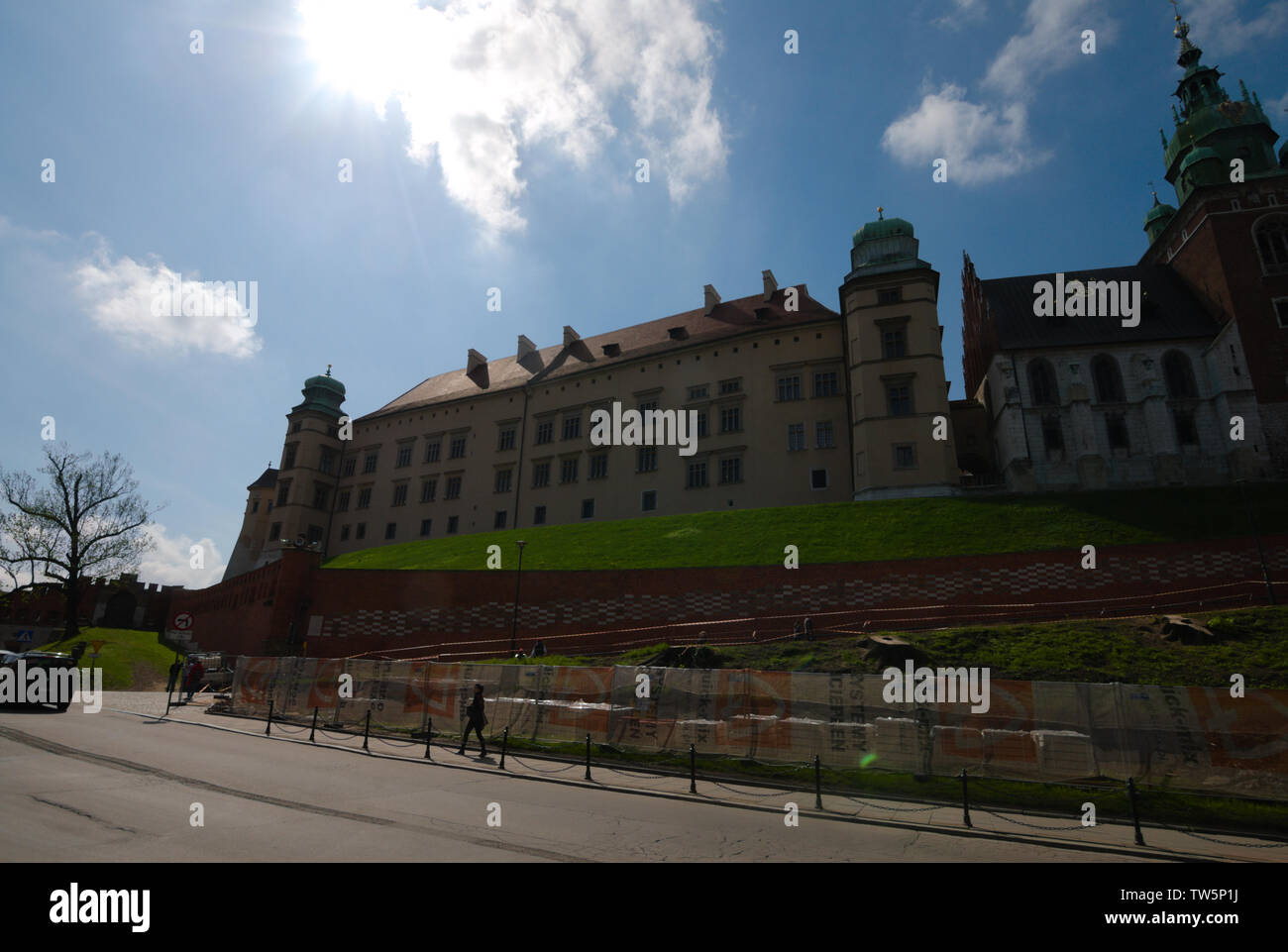 Castello di Wawel Hill a Cracovia, Polonia Foto Stock