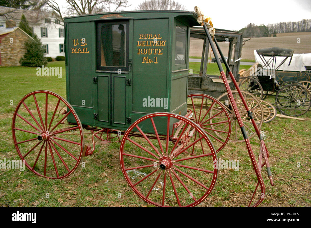Antique American U.S. Email Carrello/ carro/ Stagecoach Foto Stock