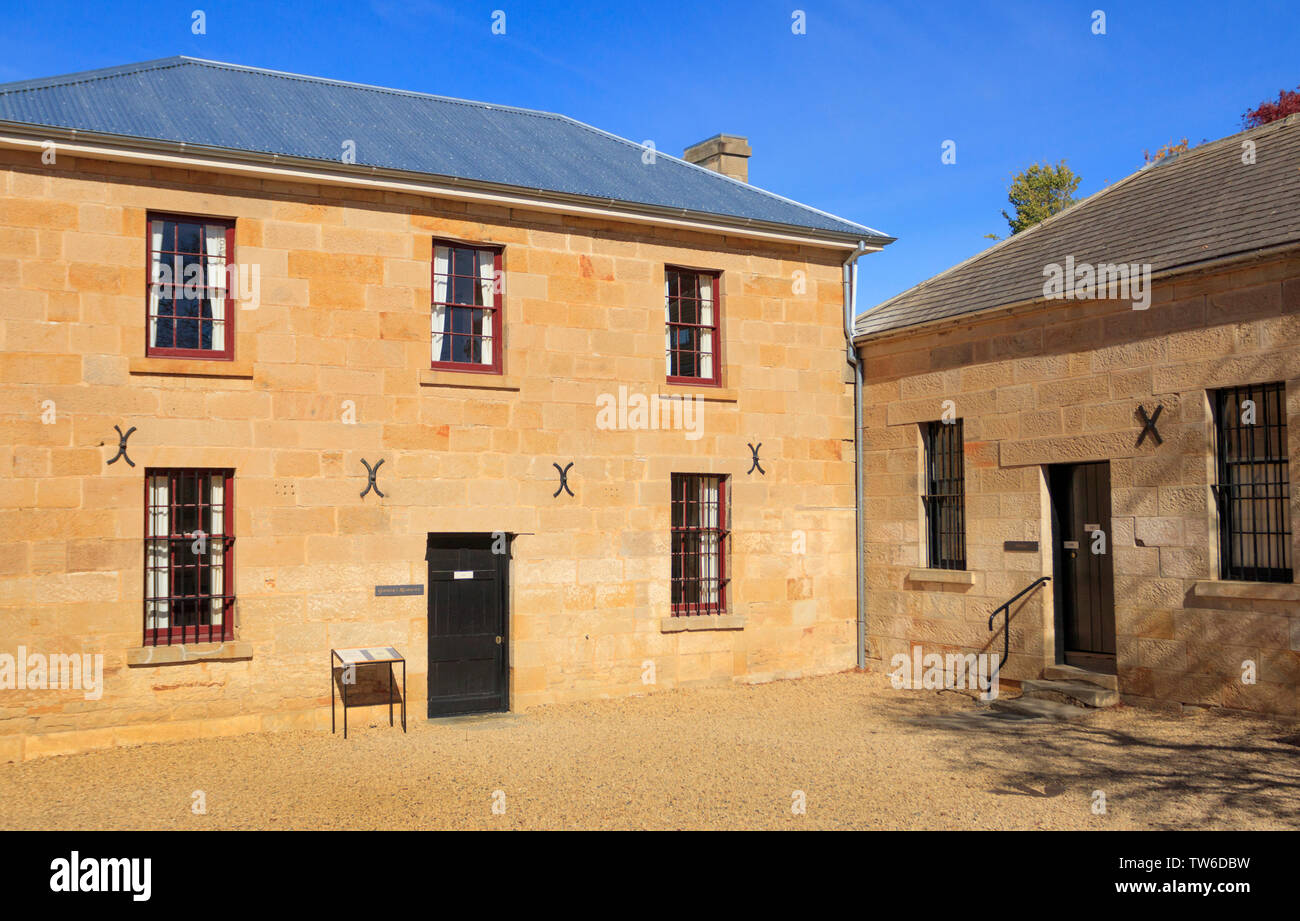 Richmond carcere è stato istituito nel 1825 per alloggiare i forzati. È una meta turistica molto trave destinazione al di fuori della Tasmania Hobart Australia Foto Stock