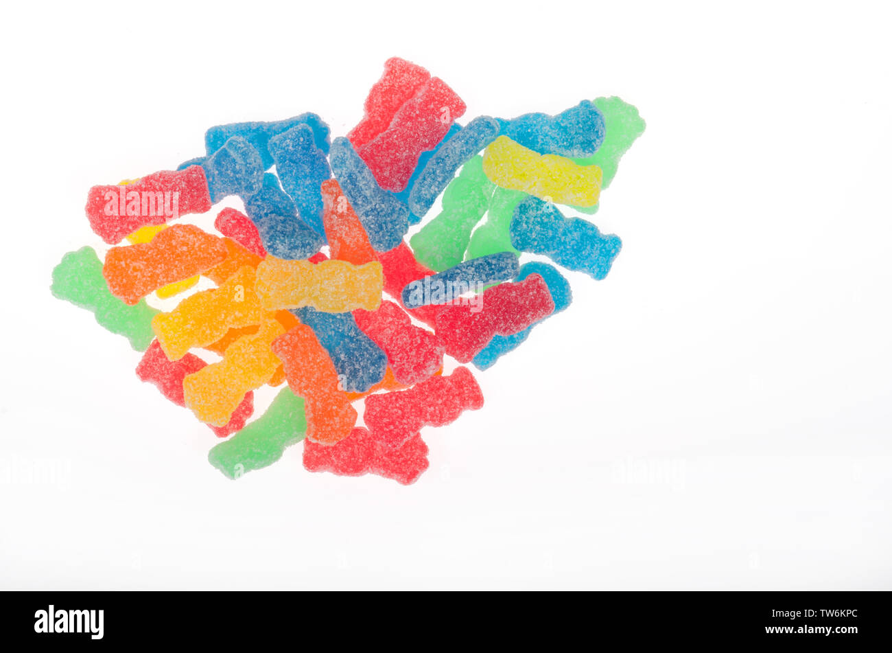 Sour Patch Kids gummies o caramelle gommose caramelle zuccherine isolato Foto Stock