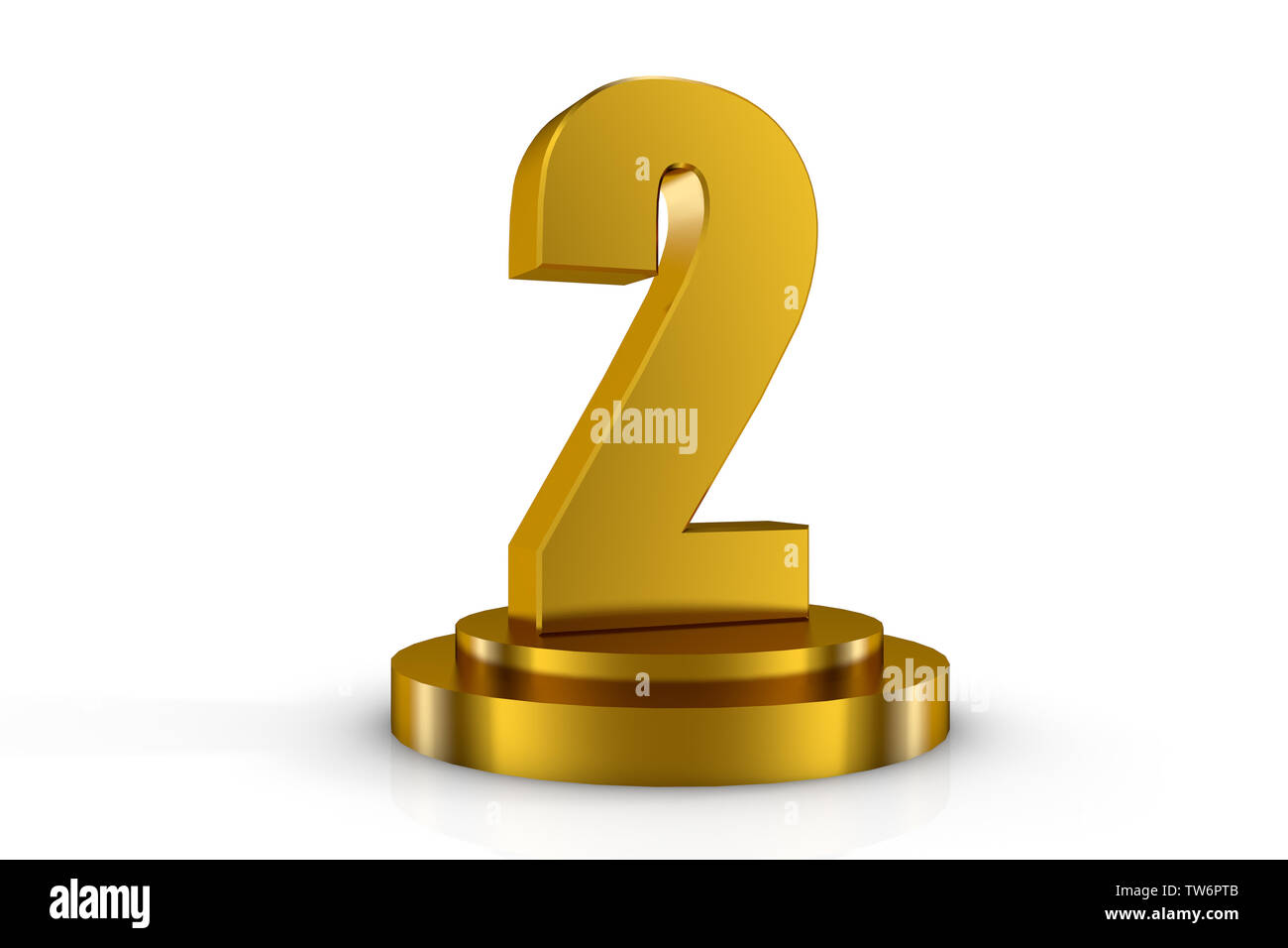 3d illuminato numero 2 Foto Stock