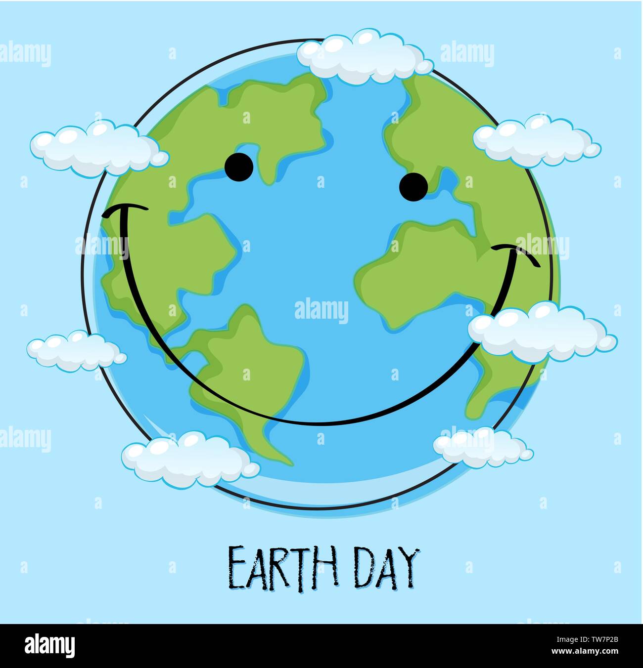 Un'icona della giornata della terra illustrazione Illustrazione Vettoriale