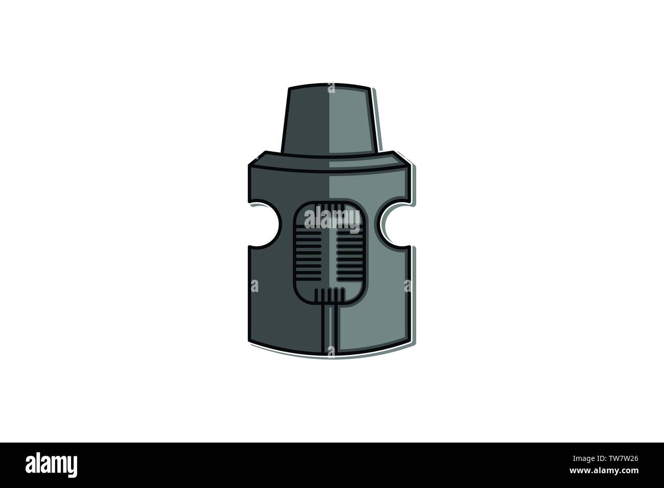 Rebuildable antigoccia e serbatoio vape polverizzatori tipi RDA RDTA RTA RBA disegni logo ispirazione isolata su sfondo bianco Illustrazione Vettoriale