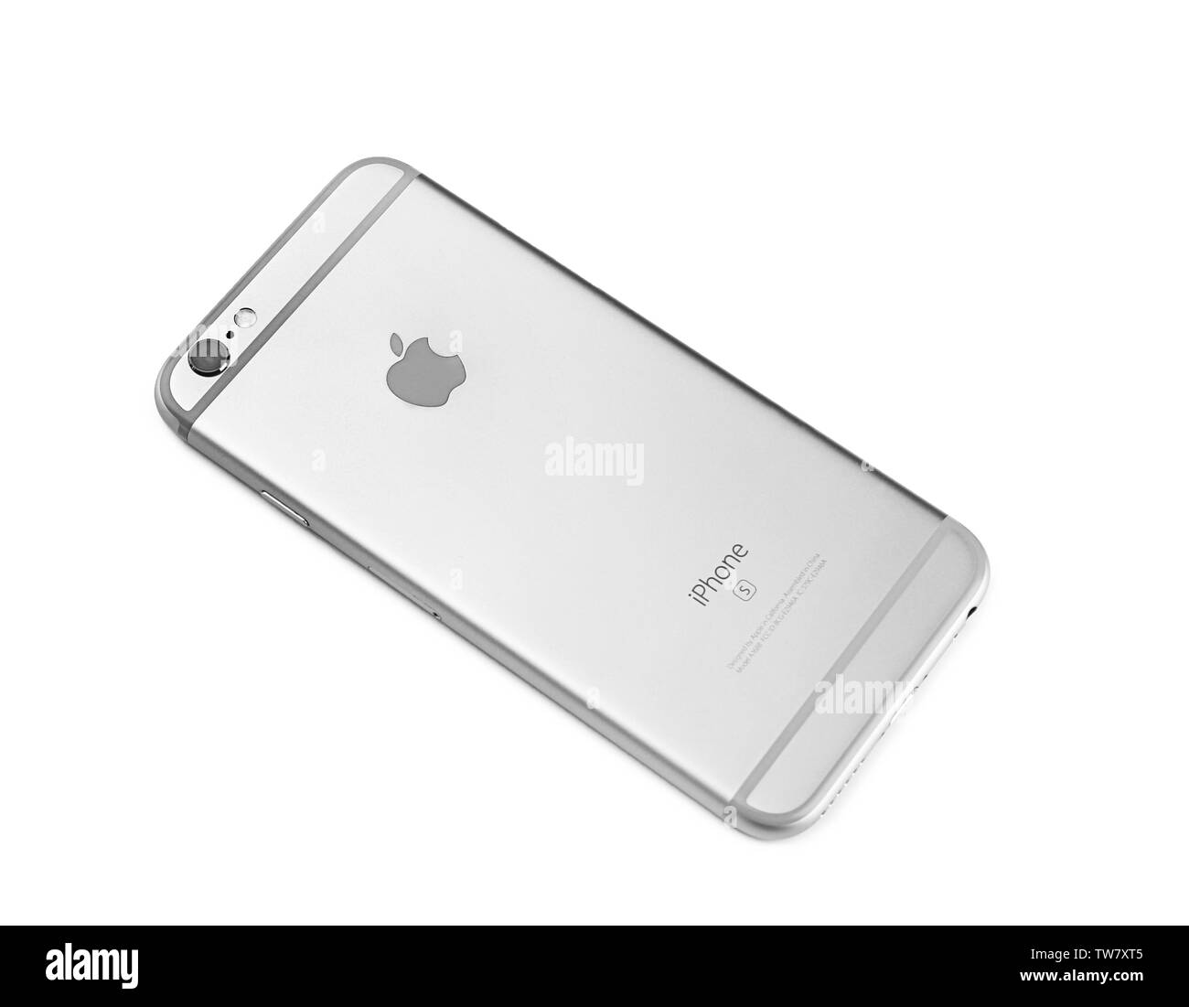 KIEV, UCRAINA - Ottobre 09, 2017: spazio grigio iPhone 6s, isolato su bianco Foto Stock