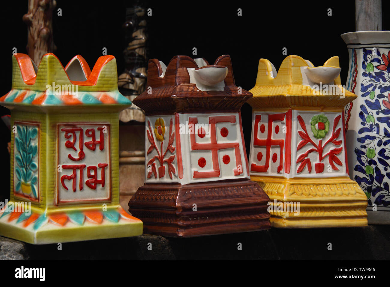 Diwali vasi decorativi in ceramica Foto Stock