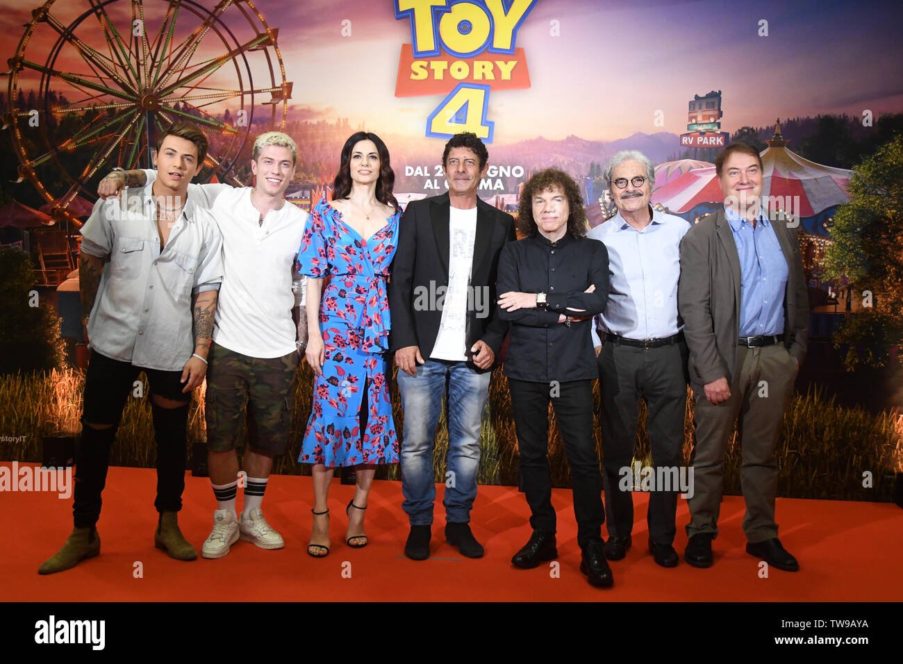 Roma, 18 Giu 2019 Hotel Parco dei Principi presentazione film TOY STORY 4 Cast le voci italiane Credito: Giuseppe Andidero Foto Stock