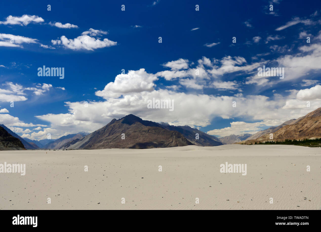 Nubra un tri-armati Valley si trova a nord est del Ladakh e valle, Ladakh, India. Foto Stock