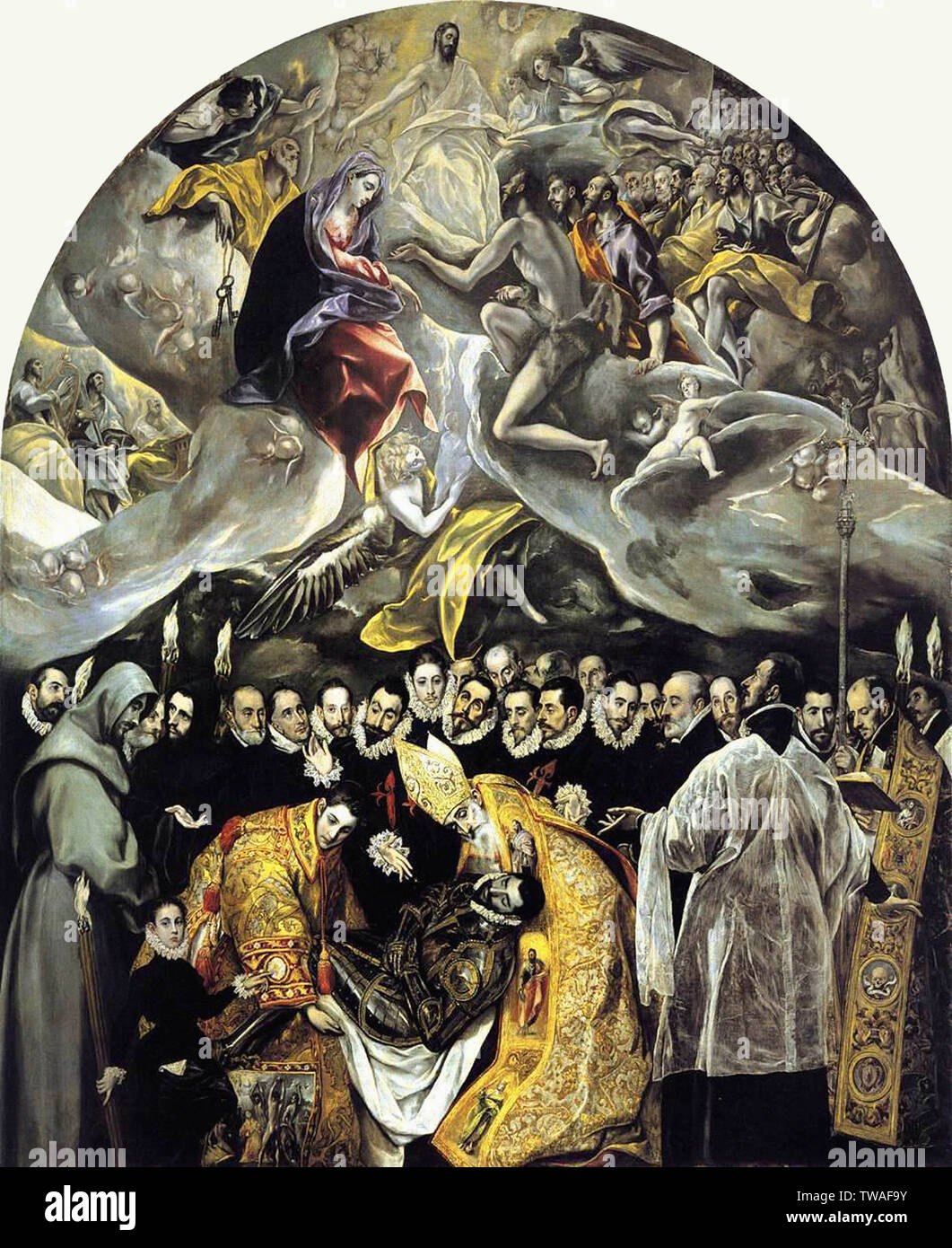 Doménikos Theotokópoulos a.k.a El Greco - Inumazione Conte Orgaz 1587 Foto Stock