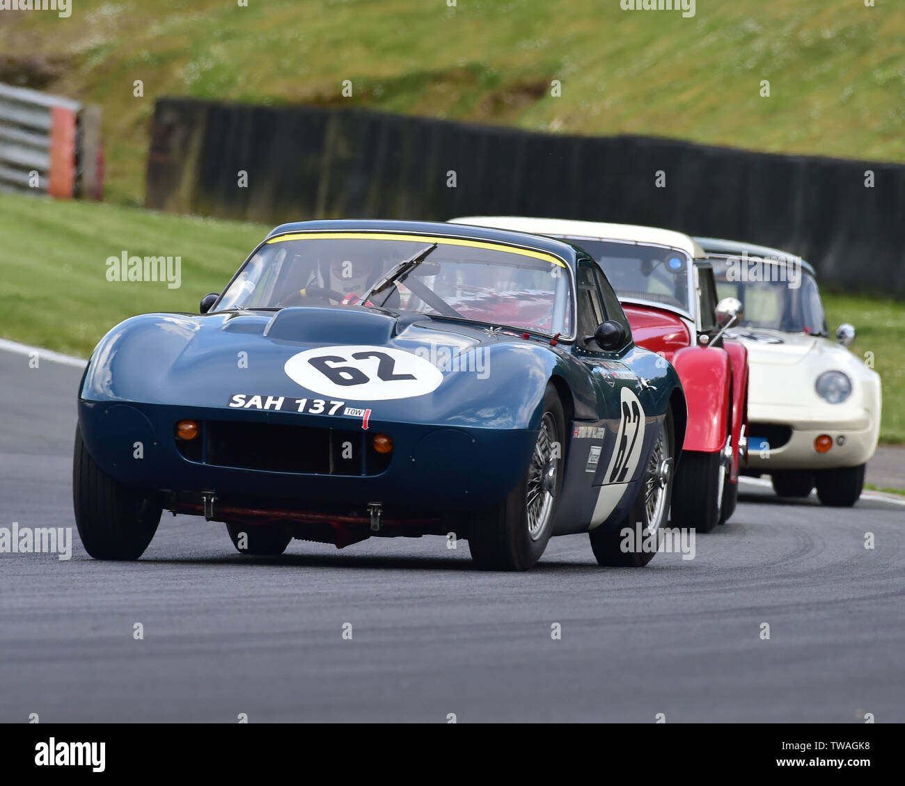 Dottor Allan Ross-Jones, Richard Dodkins, Triumph TR4 SLR, gentleman driver, Pre-66 le vetture GT, Maestri storica festa, Brands Hatch, maggio 2019. Marchi ha Foto Stock