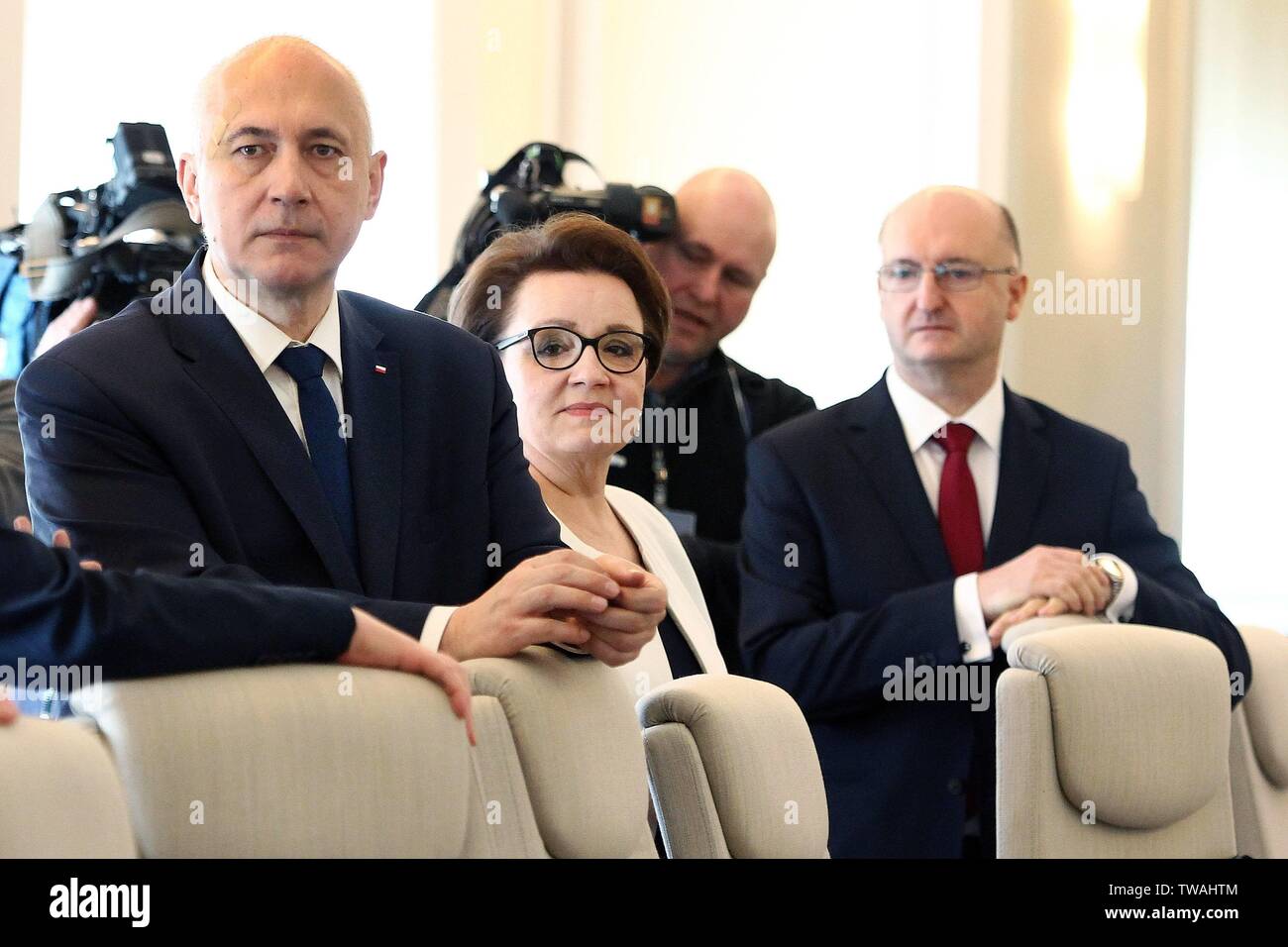 Joachim Brudzinski - uomo politico polacco, ex Ministro degli interni e dell'amministrazione, membro del Parlamento europeo Foto Stock