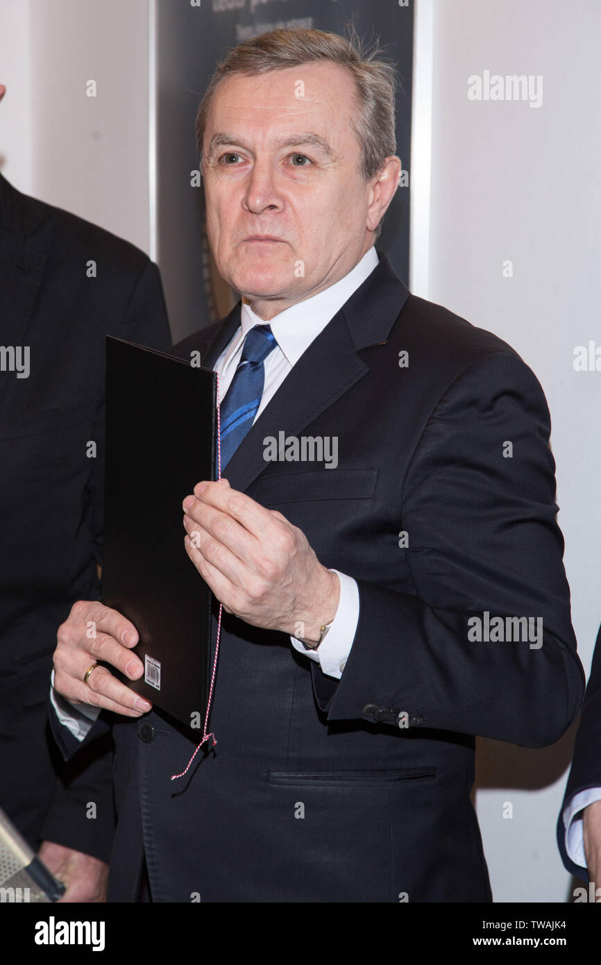 Piotr Glinski - uomo politico polacco, Vice Primo Ministro e Ministro della cultura e del patrimonio nazionale Foto Stock