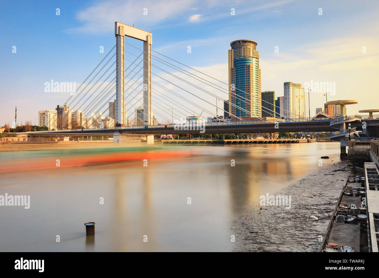 Scenario di Sanjiangkou, Ningbo Foto Stock