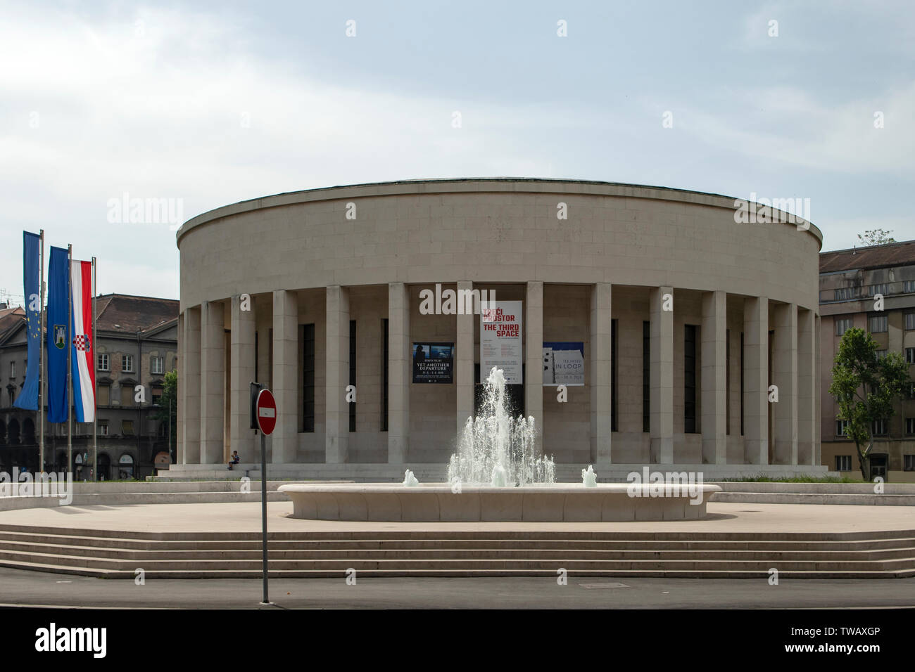 Edificio Mestrovic, vittime del fascismo Square, Zagabria, Croazia Foto Stock