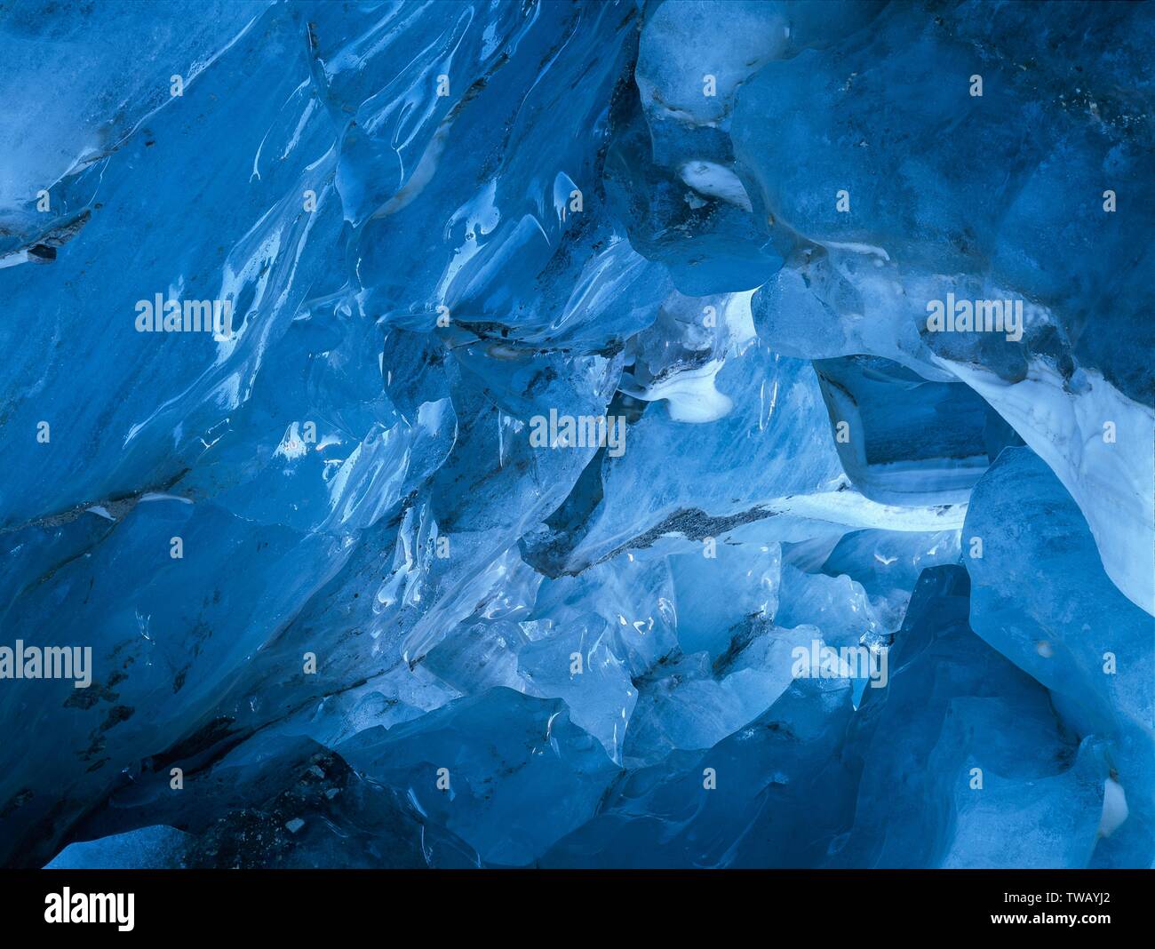 Austria, Tirolo, Alpi Oetztal, Hintereisferner (ghiacciaio). Foto Stock