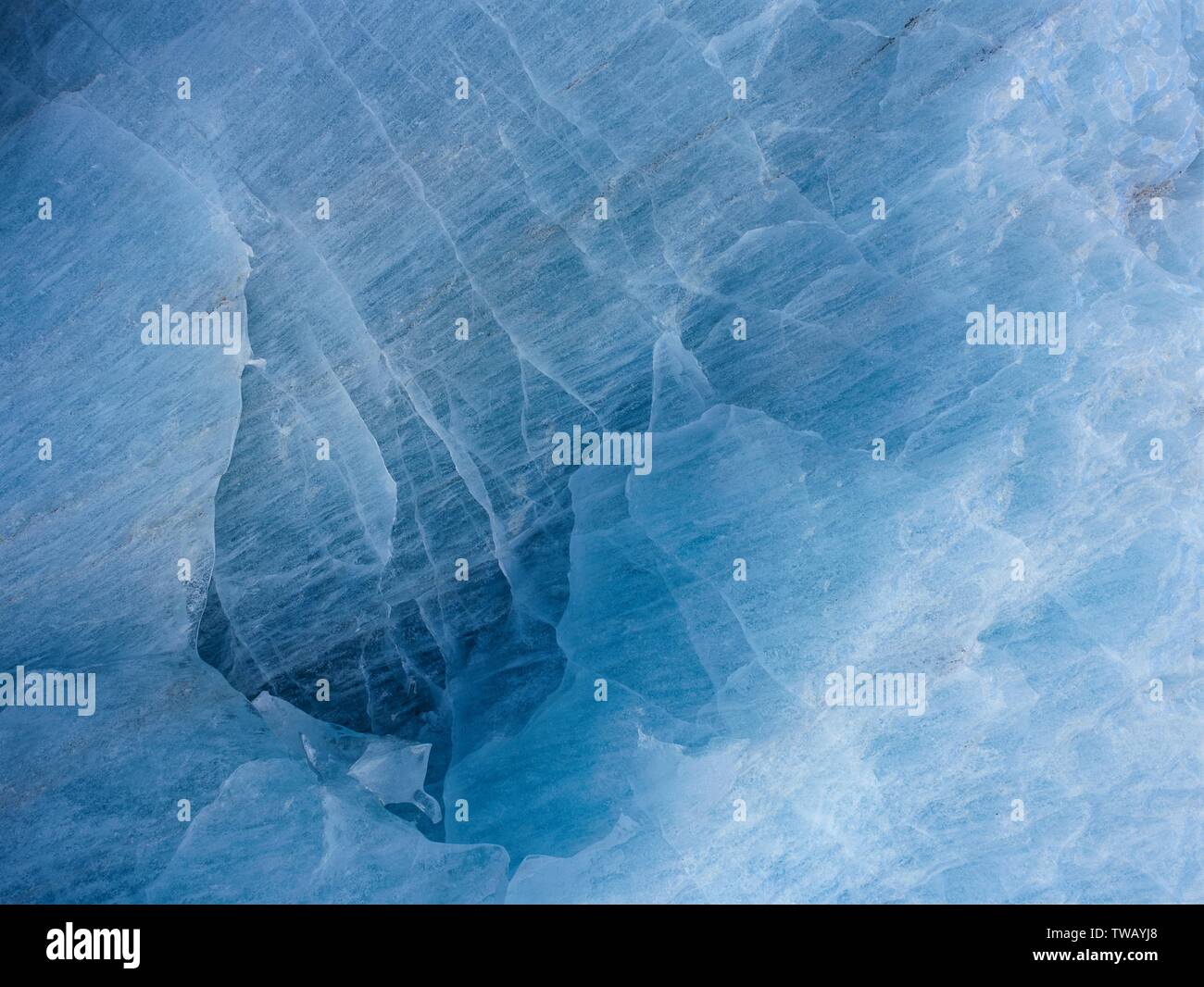 Austria, Tirolo, Alpi Oetztal, Hintereisferner (ghiacciaio). Foto Stock