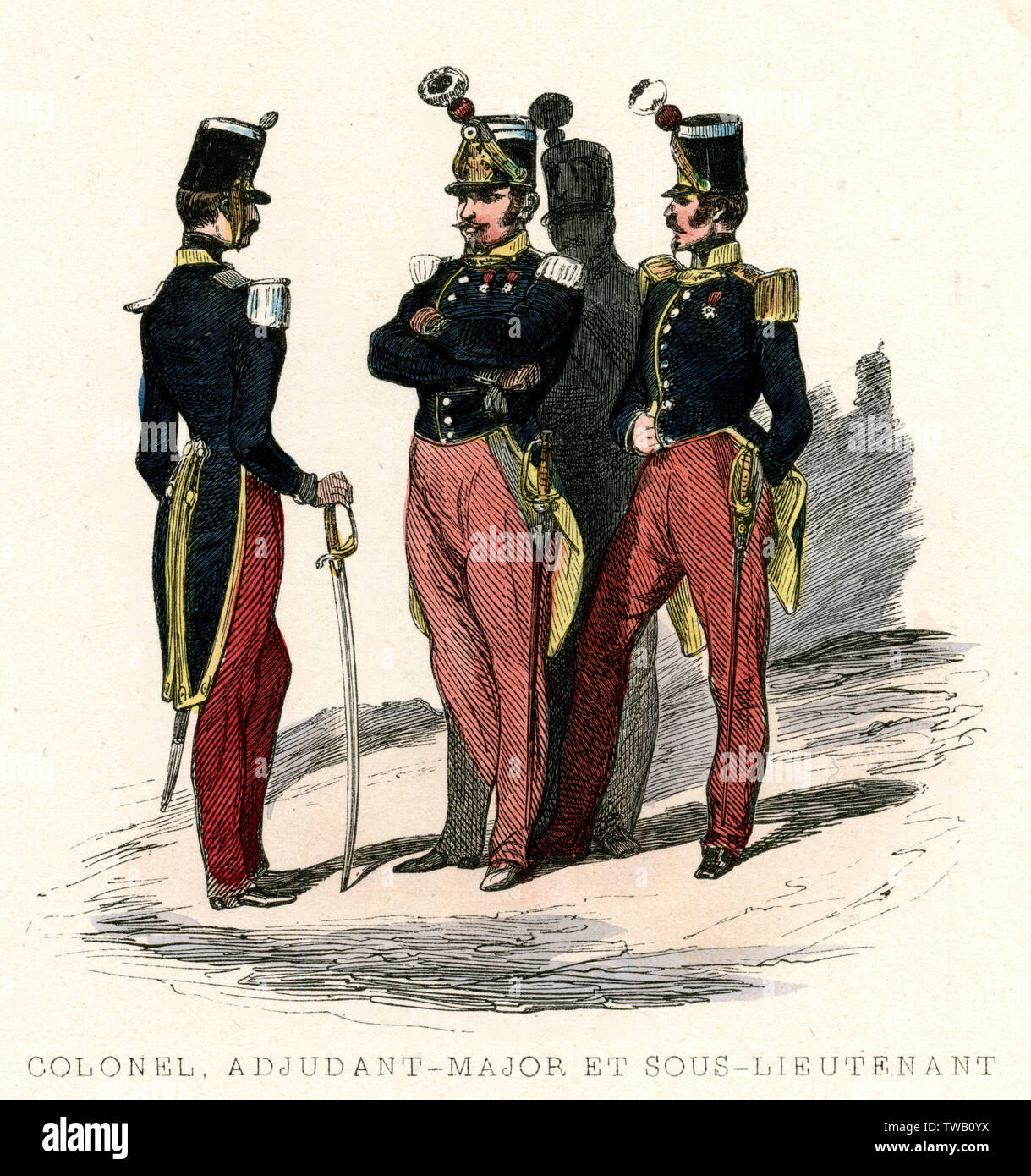 Soldati francesi di fanteria leggera Foto Stock
