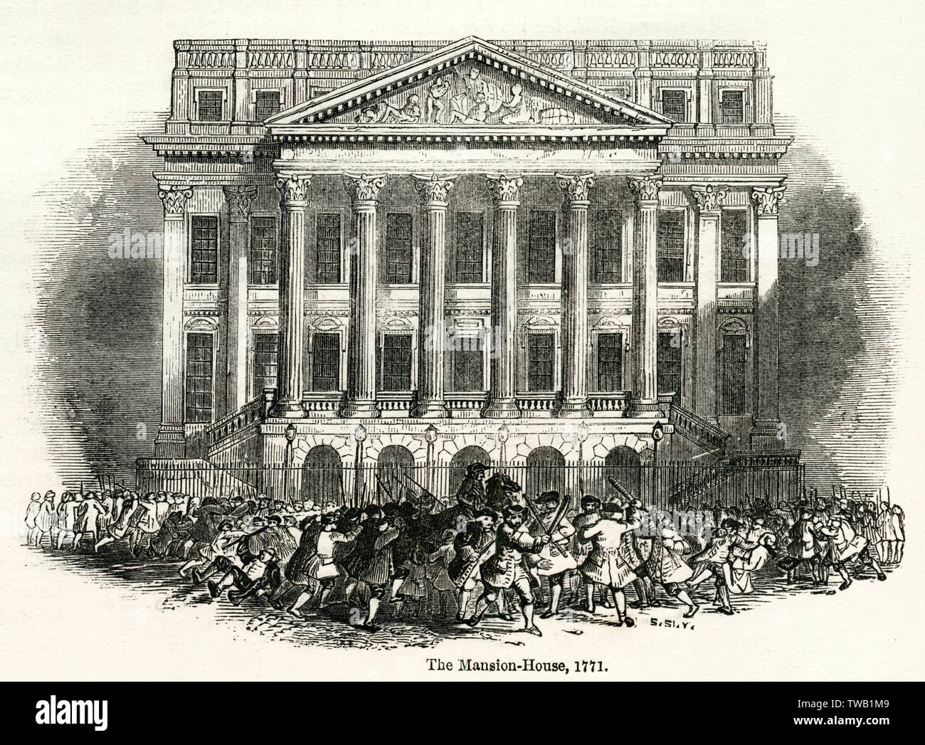 Mansion House, Londra 1771 Foto Stock