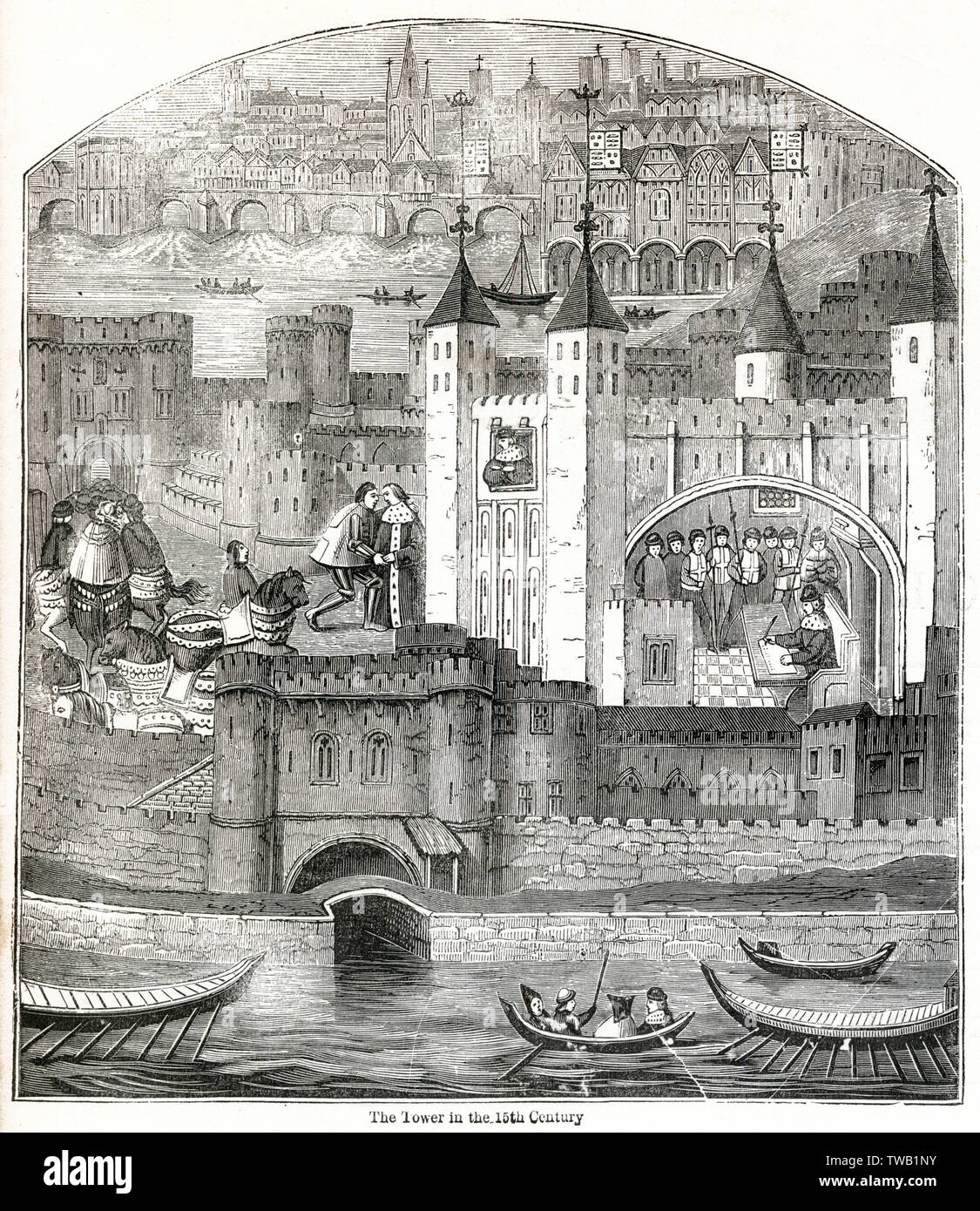 Charles, Duca di Orleans, prigioniero a Londra nel 1415 Foto Stock