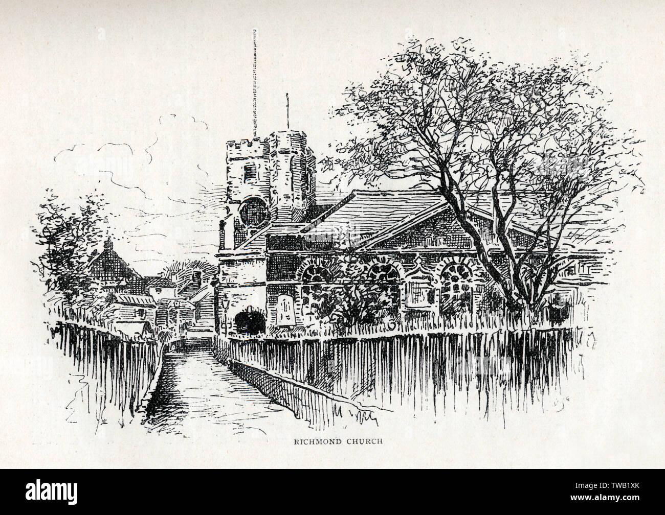 Chiesa di Santa Maria Maddalena, Richmond, 1897 Foto Stock