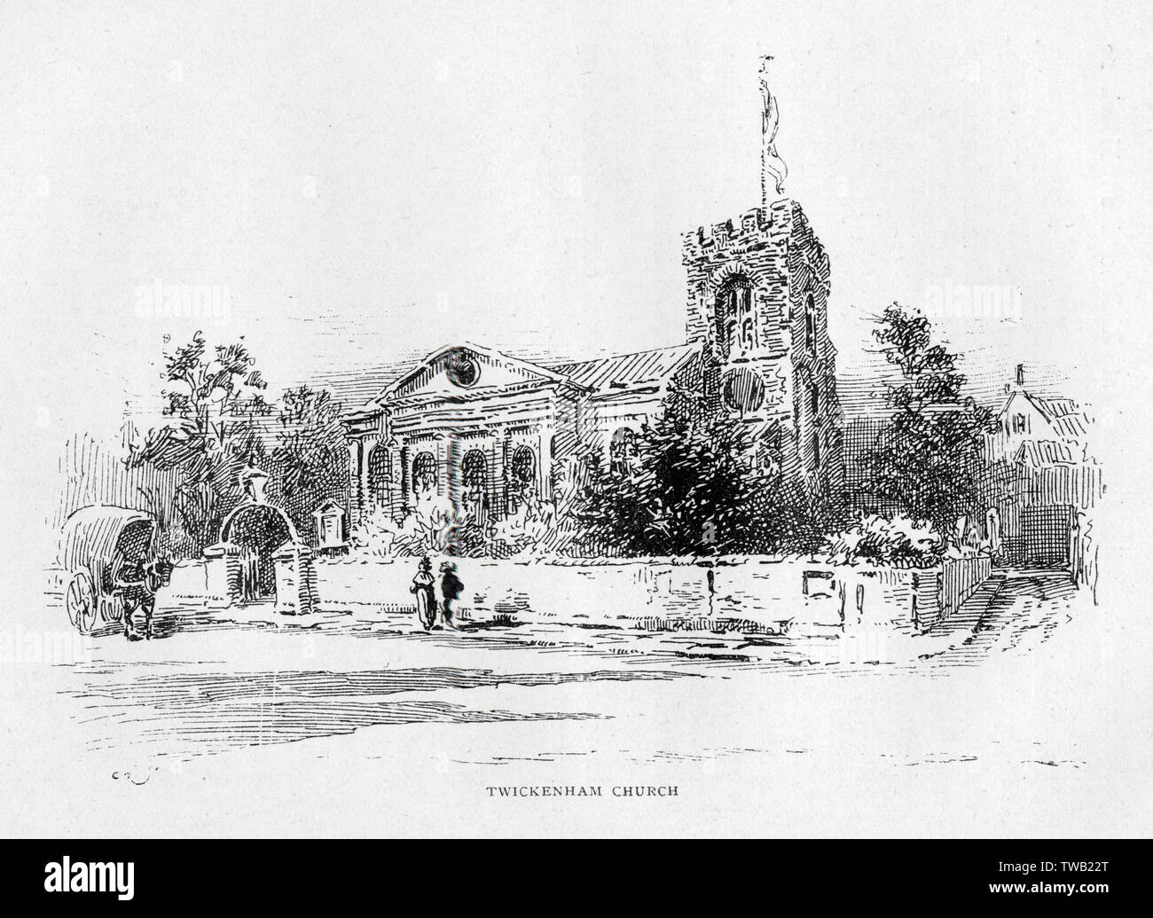 Chiesa di Santa Maria Twickenham, 1897 Foto Stock