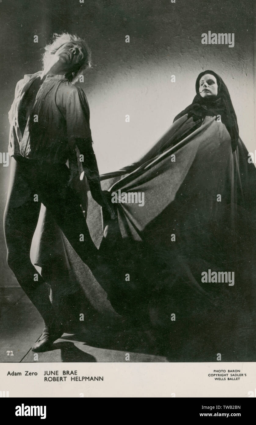 June Brae e Robert Helpmann in Adam Zero al Sadler's Wells Foto Stock
