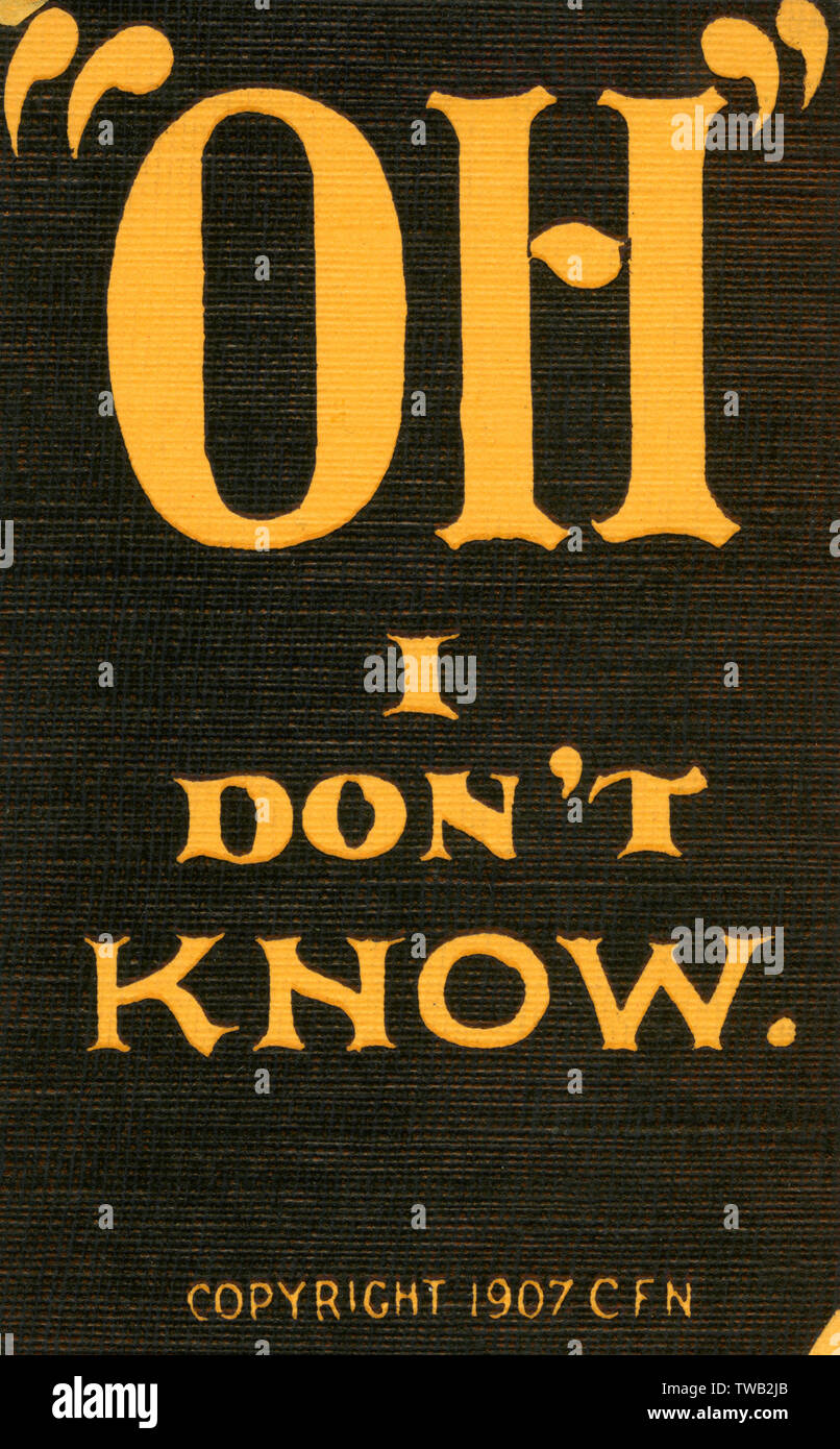 OH, non lo so Foto Stock
