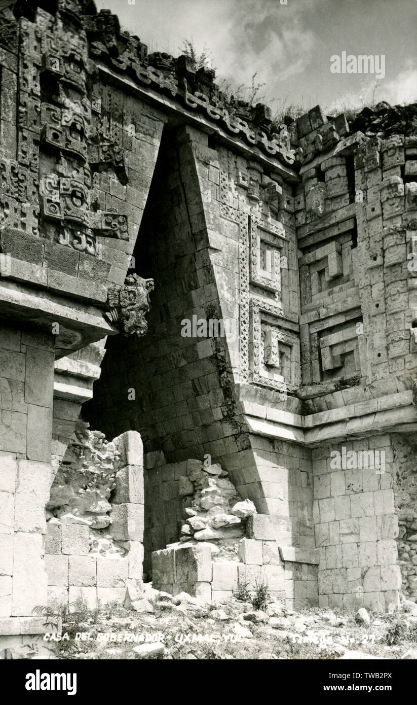 Casa del Gobernador (Palazzo del Governatore) Uxmal Yucatan Messico Foto Stock
