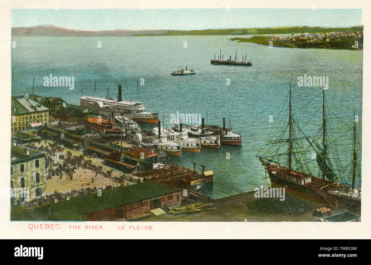 Il fiume, Quebec, Canada. Data: circa 1910s Foto Stock