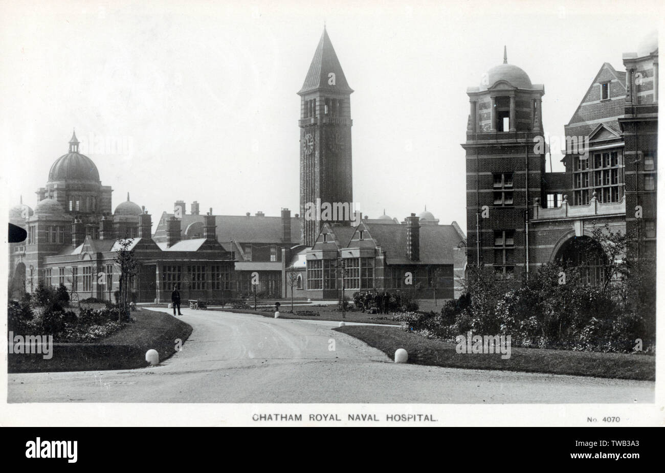 Le imponenti edifici del Royal Naval Hospital, Chatham, Kent data: 1911 Foto Stock