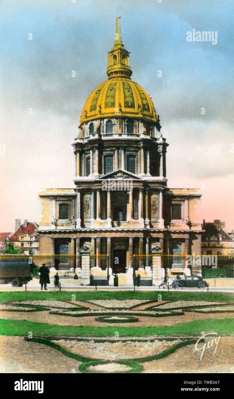 Parigi, Francia - Dome des Invalides (1706) Data: circa 1940 Foto Stock