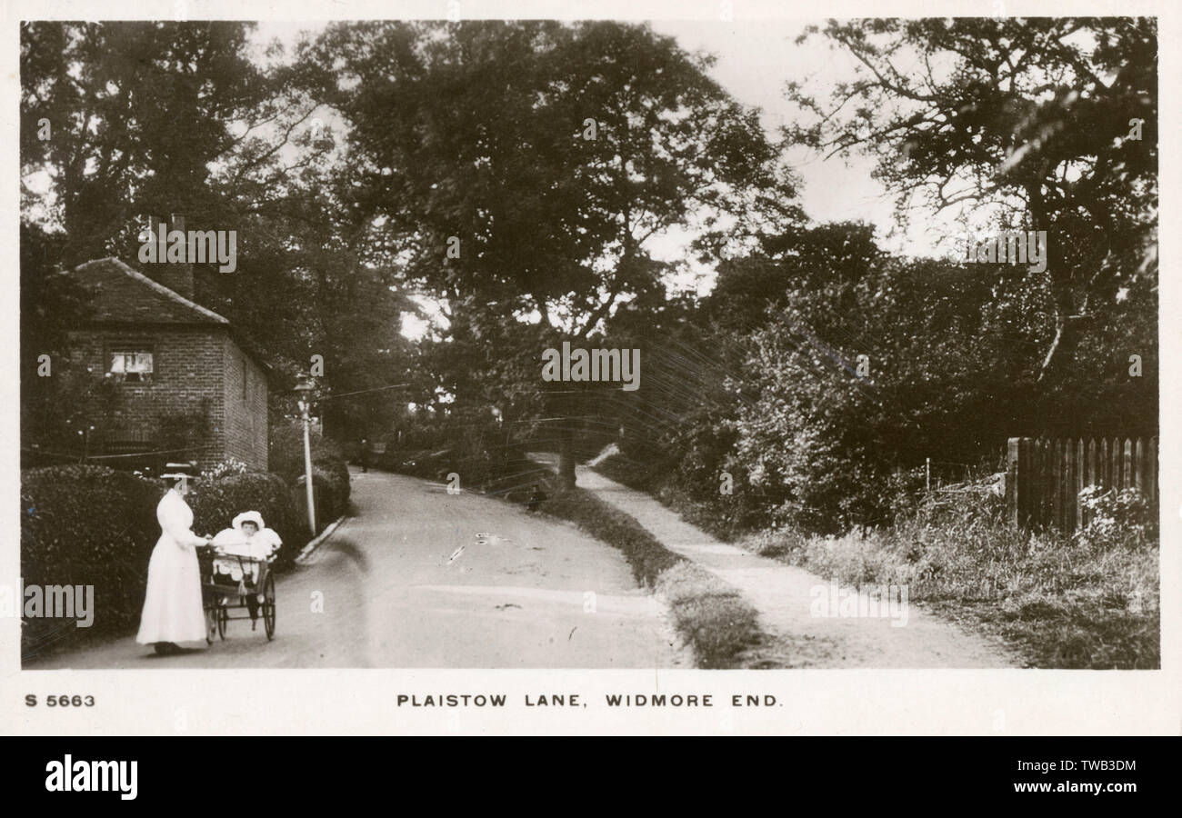 Plaistow Lane, Widmore fine nr. Bromley, a sud-est di Londra. Data: 1911 Foto Stock